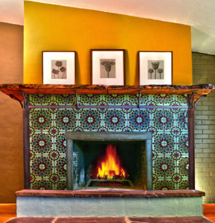 Alhambra Fireplace Carly Quinn Designs, Mexican Tile Fireplace Designs