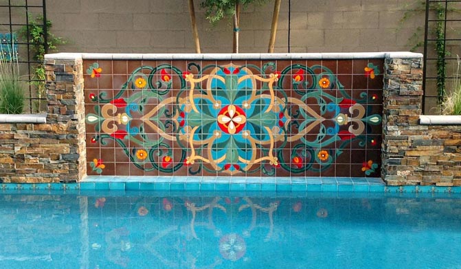 handmade pool tiles